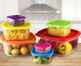 7 pcs food boxes multi colour